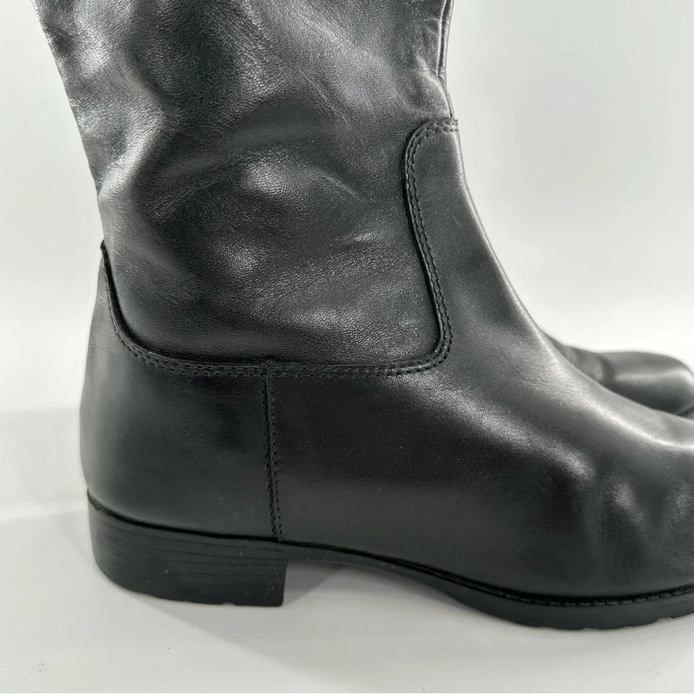 Lauren Ralph Lauren knee high boots 8 Sagira 2 black leather western equestrian - Picture 7 of 15